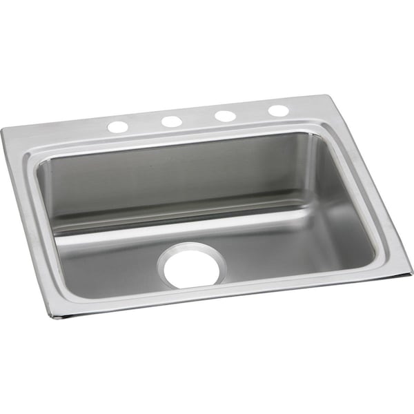 Elkay Lustertone Stainless Steel 25 X 22 X 4 Single Bowl Top Mount Ada Sink LRADQ2522405 - main